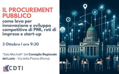 Il procurement pubblico come leva per l’innovazione: opportunità per PMI e start-up | 3 Ottobre ore 9:30